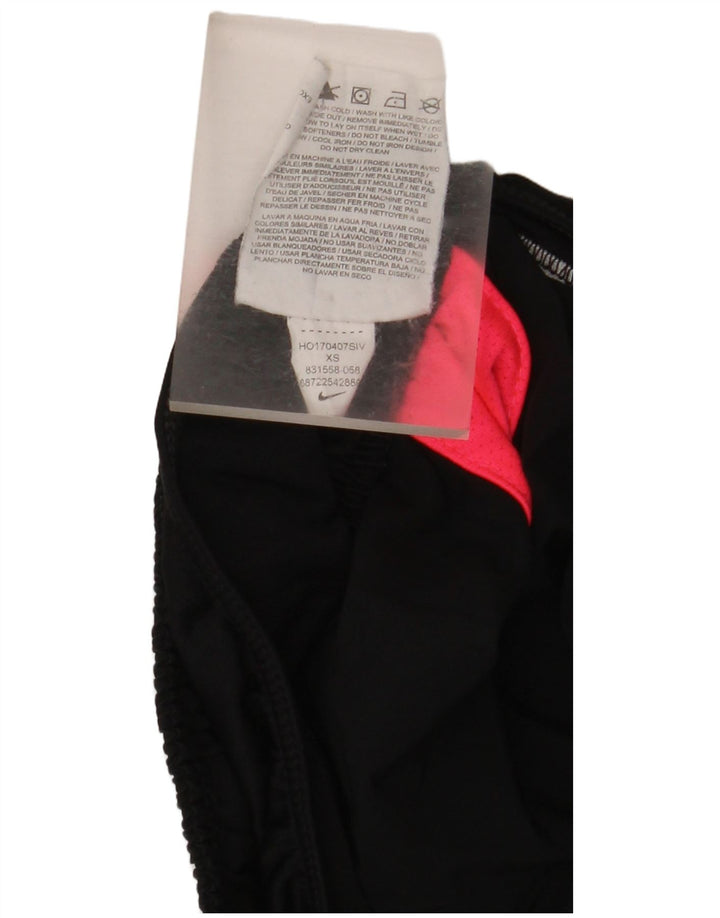 Nike Damen-Sportshorts UK 6 XS Schwarzes Colourblock-Polyester