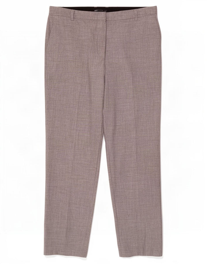 Marks & Spencer Damen Anzughose UK 16 Large W34 L30 Grau Polyester