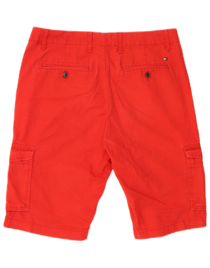 Tommy Hilfiger Herren Cargoshorts W31 mittelrote Baumwolle