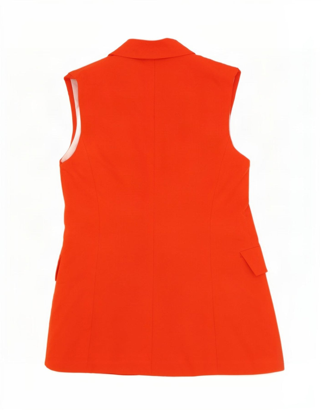 Zara Damen Longline Weste UK 10 Small Orange Polyester