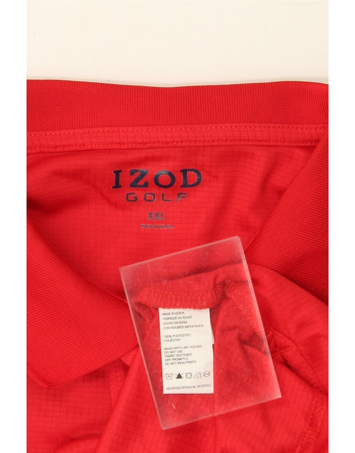IZOD Herren Poloshirt 2XL Rot Polyester