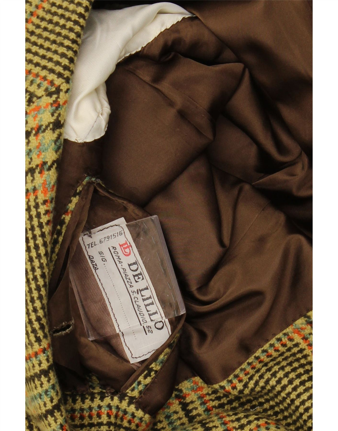 VINTAGE Herren 3-Knopf-Blazerjacke UK 38 Mittelgrüner Hahnentritt