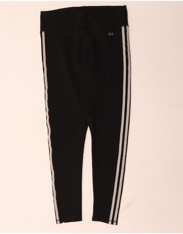 Adidas Damen Climalite Capri Leggings UK 12/14 Medium Schwarz