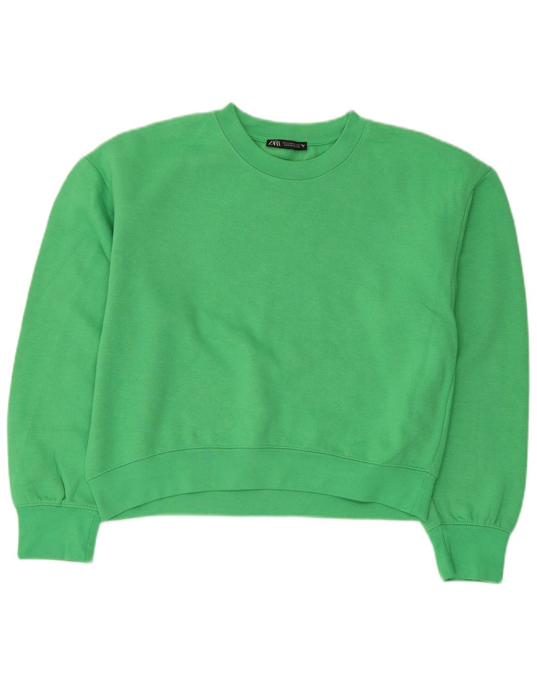Zara Damen-Sweatshirt in Übergröße, Gr. 10, Größe S, Grün, Polyester