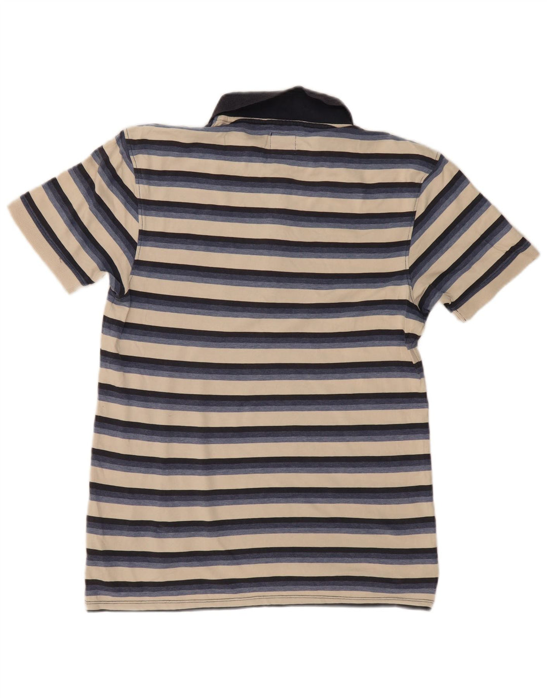LEVI'S Mens Slim Fit Polo Shirt Medium Navy Blue Striped Cotton