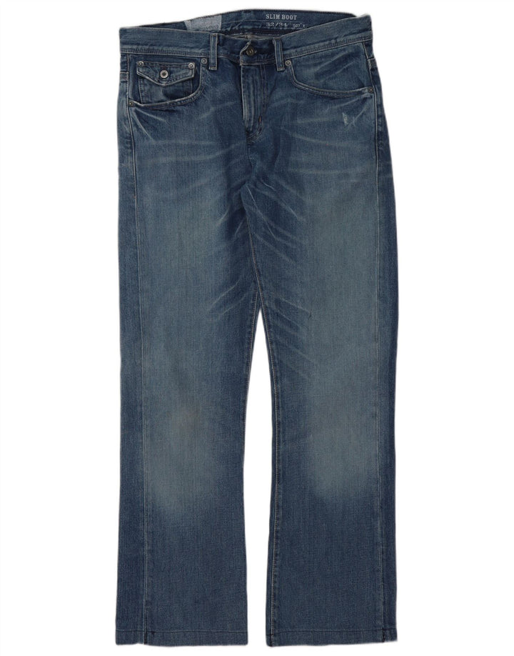 Levi's Damen Slim Bootcut Jeans W32 L31 Blaue Baumwolle