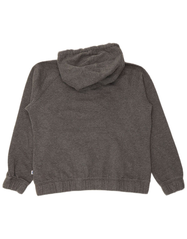 Adidas Damen Graphic Hoodie Pullover EU 42 Mittelgrau gefleckte Baumwolle