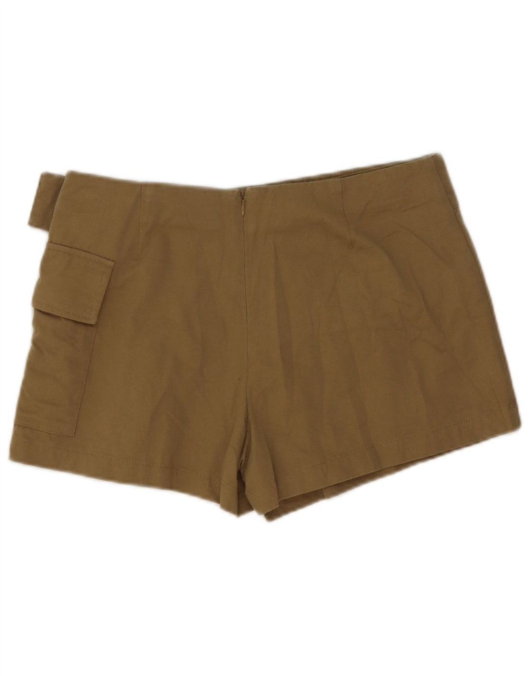 Zara Damen Cargoshorts Medium W28 Khaki Baumwolle