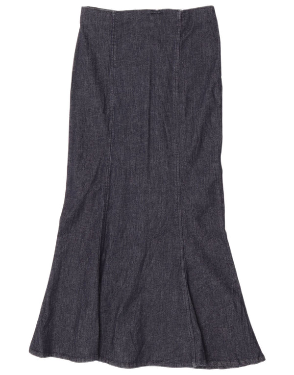 Zara Damen-Denim-Meerjungfrauenrock, Größe S, Größe W26, Marineblau, Baumwolle