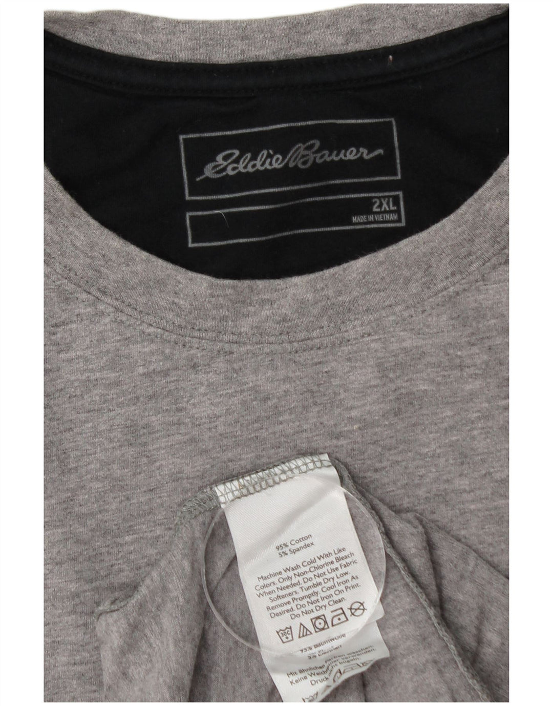 EDDIE BAUER Herren T-Shirt Top 2XL Grau Baumwolle