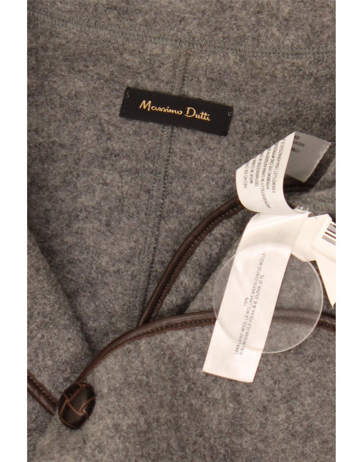 Massimo Dutti Damen-Blazerjacke mit 2 Knöpfen, EU 42, große graue Wolle