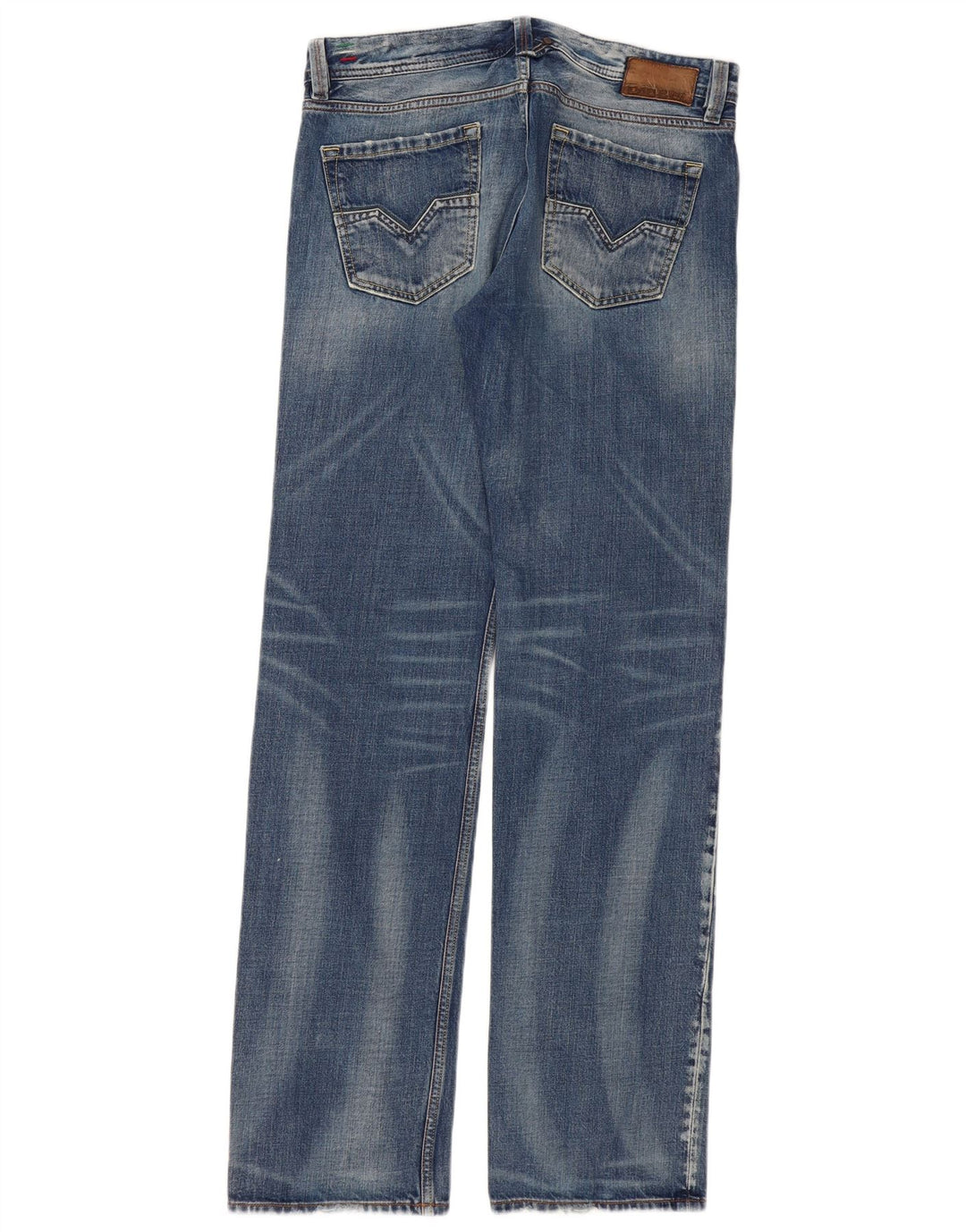 DIESEL Herren Larkee Straight Jeans W32 L34 Blaue Baumwolle