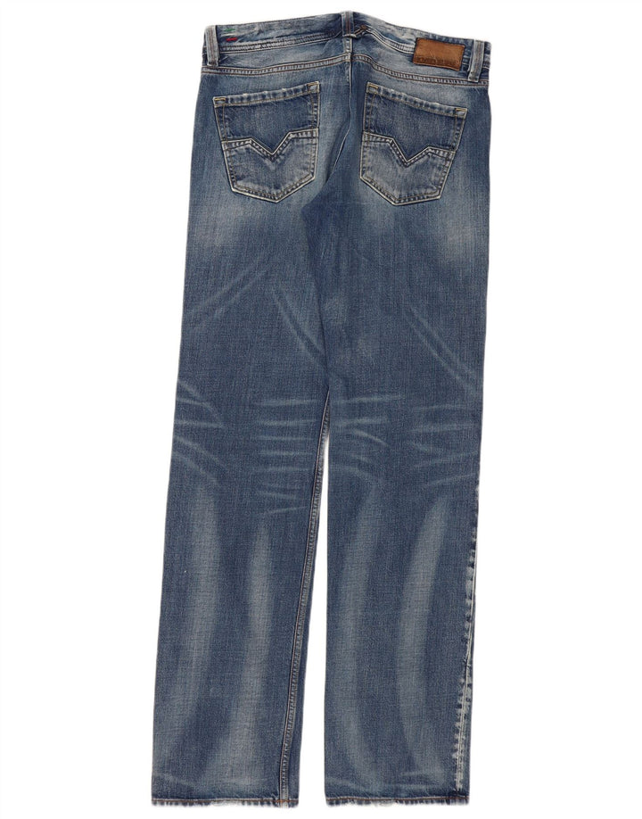 DIESEL Herren Larkee Straight Jeans W32 L34 Blaue Baumwolle