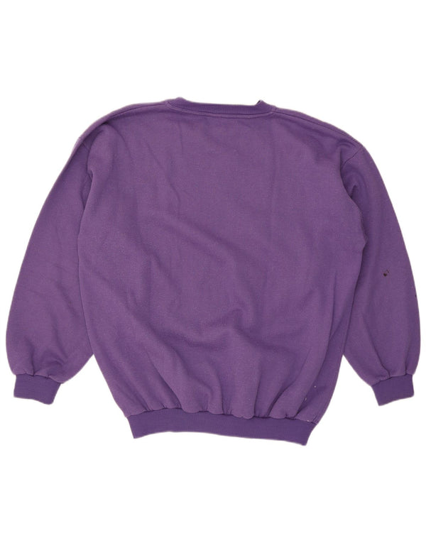 Vintage Womens Graphic Sweatshirt Pullover UK 18 XL Lila