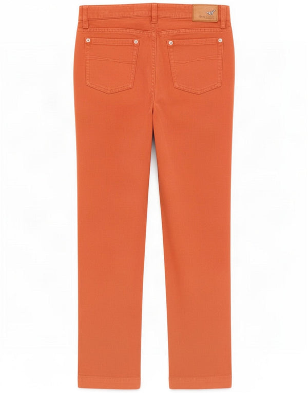 Henry Cottons Damen gerade Freizeithose UK 12 M W28 L28 Orange