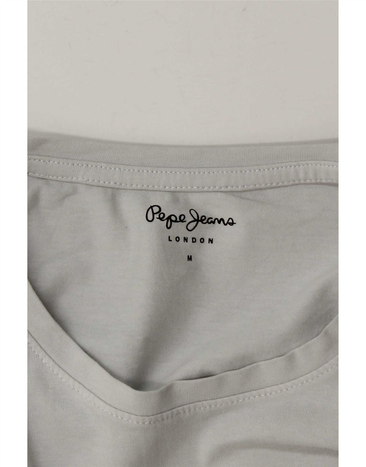 PEPE Jeans Damen Graphic Top Langarm UK 14 Mittelgrau