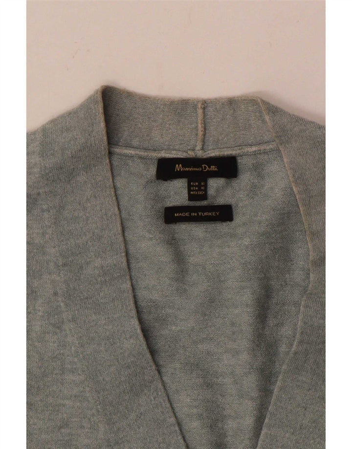 Massimo Dutti Damen-Strickjacke in Übergröße, Gr. 6, XS, Grau