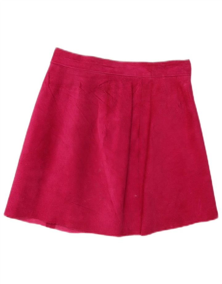 Vintage Damen Wildlederrock W24 XS Rosa