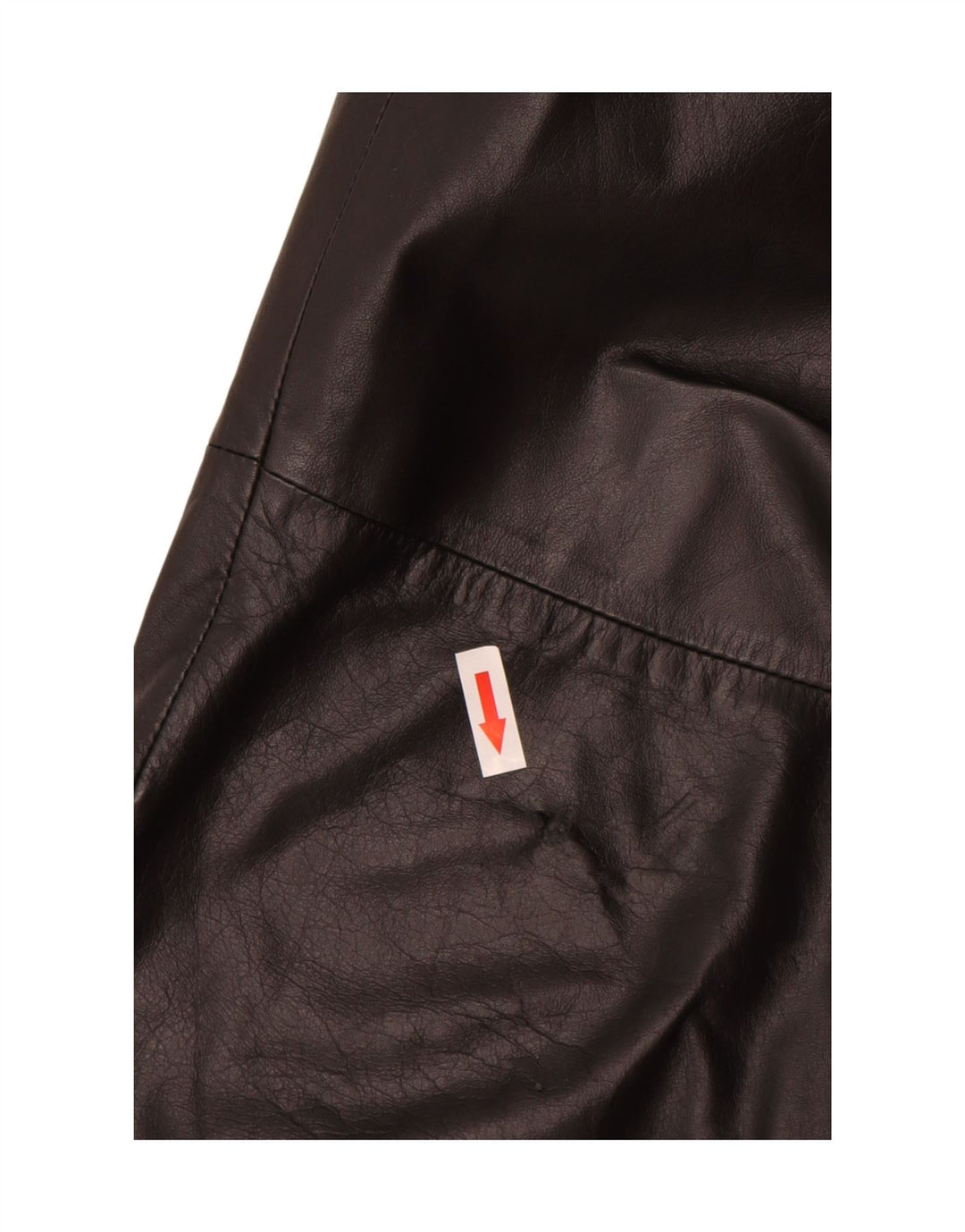 Vintage Damen Lederhose mit Klammern EU 38 Medium W28 L30 Schwarzes Leder