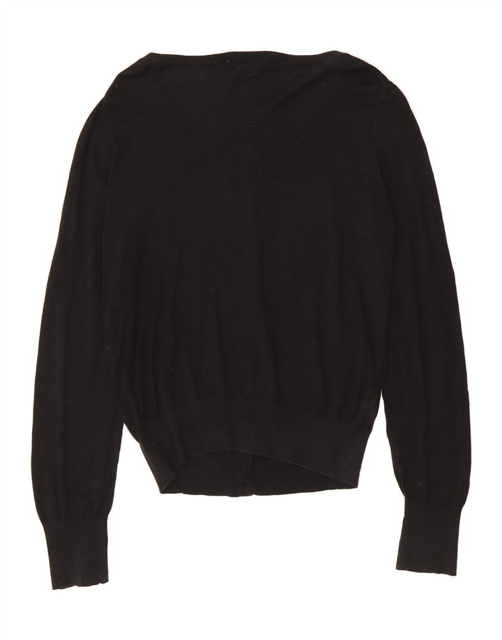 OASIS Womens Cardigan Sweater UK 14 Large Black Cotton Vintage Oasis and Second-Hand Oasis from Messina Hembry 