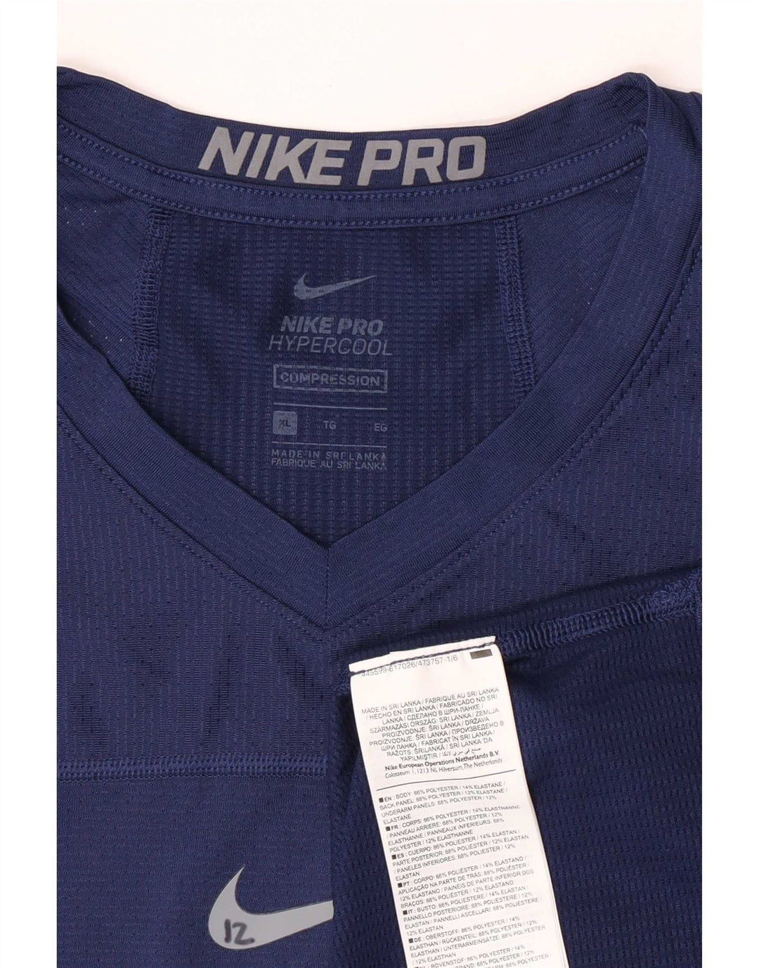 Nike Herren Dri Fit Top Langarm XL Marineblau Polyester