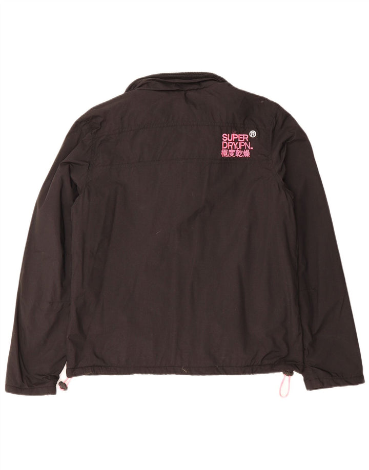 SUPERDRY Damen The Windhiker Windjacke UK 16 Large Schwarz
