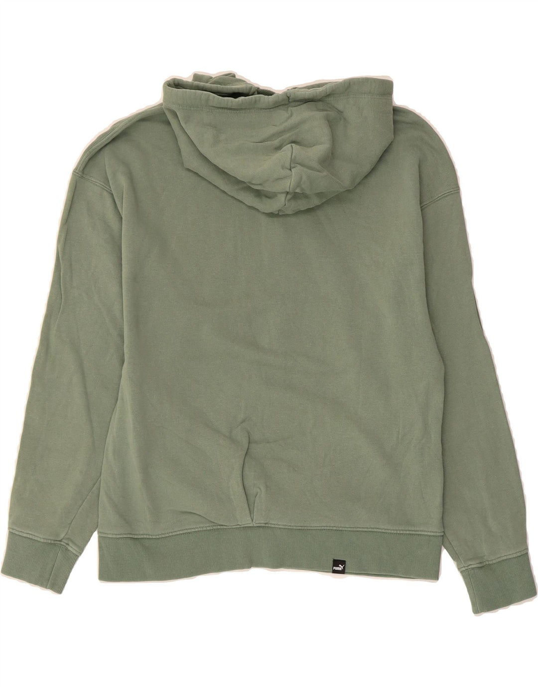 PUMA Mens Hoodie Jumper Small Green Cotton Vintage Puma and Second-Hand Puma from Messina Hembry 