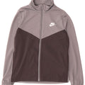 Nike Jungen-Trainingsanzugoberteil mit Grafik, 12–13 Jahre, Größe L, Grau, Farbblock