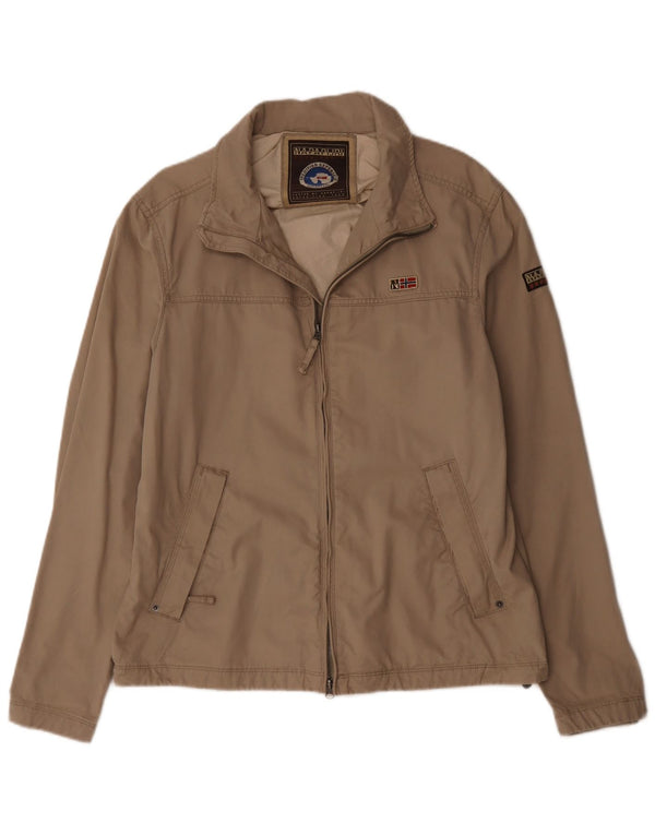Napapijri Damen Bomberjacke UK 18 XL Beige Baumwolle