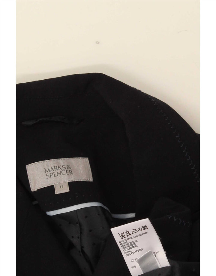 Marks & Spencer Damen 1-Knopf-Blazerjacke, UK 12, mittleres Marineblau