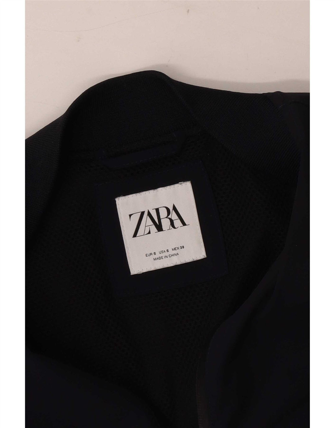 Zara Herren Bomberjacke UK 36 Small Marineblau