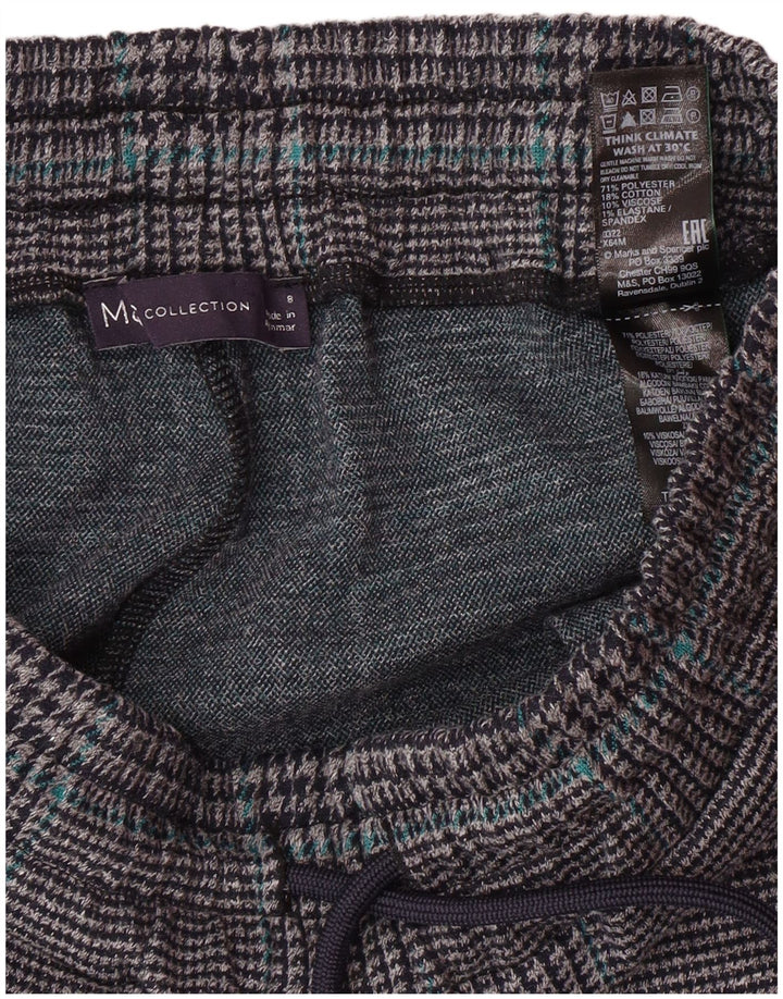 MARKS & SPENCER Damen-Trainingshose, Größe S, Grau, Hahnentrittmuster