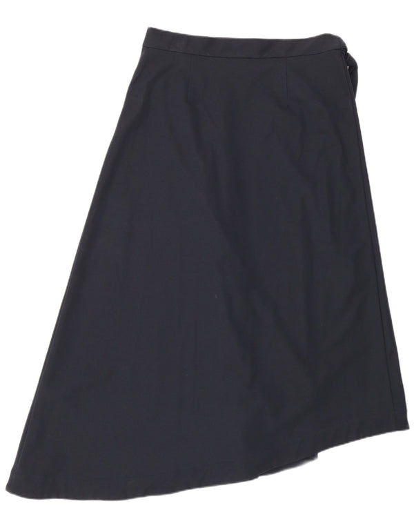 Cos Asymmetrischer Wickelrock mit hoher Taille für Damen, Größe S, W29, Marineblau, Lyocell