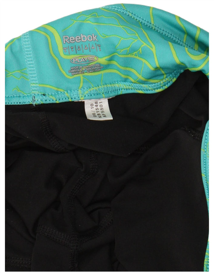 REEBOK Damen Leggings UK 14 Large Schwarz