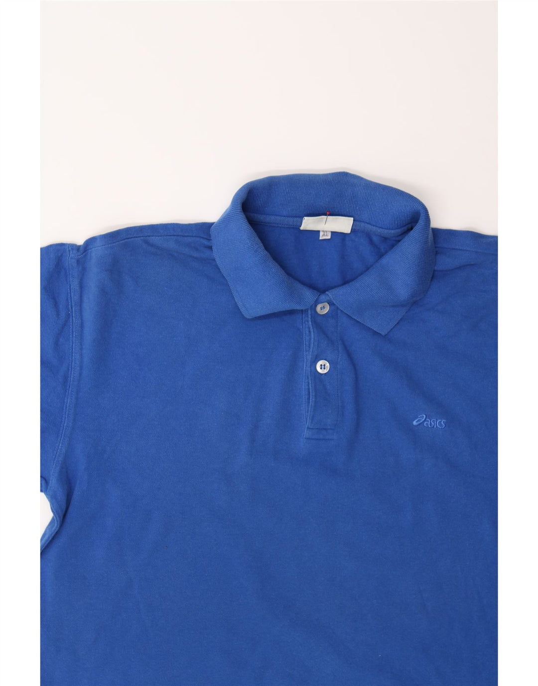 ASICS Mens Polo Shirt XL Blue Cotton Vintage Asics and Second-Hand Asics from Messina Hembry 