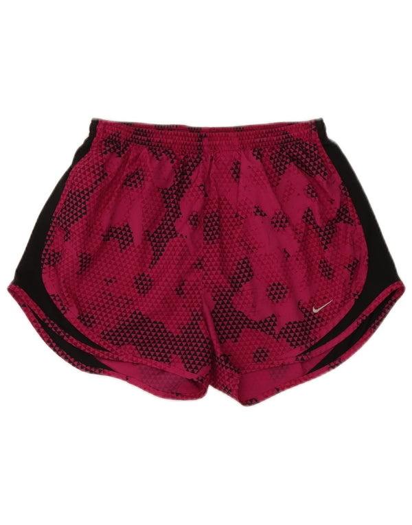Nike Damen Dri Fit Sport Shorts UK 14 Mittelrosa Farbblock