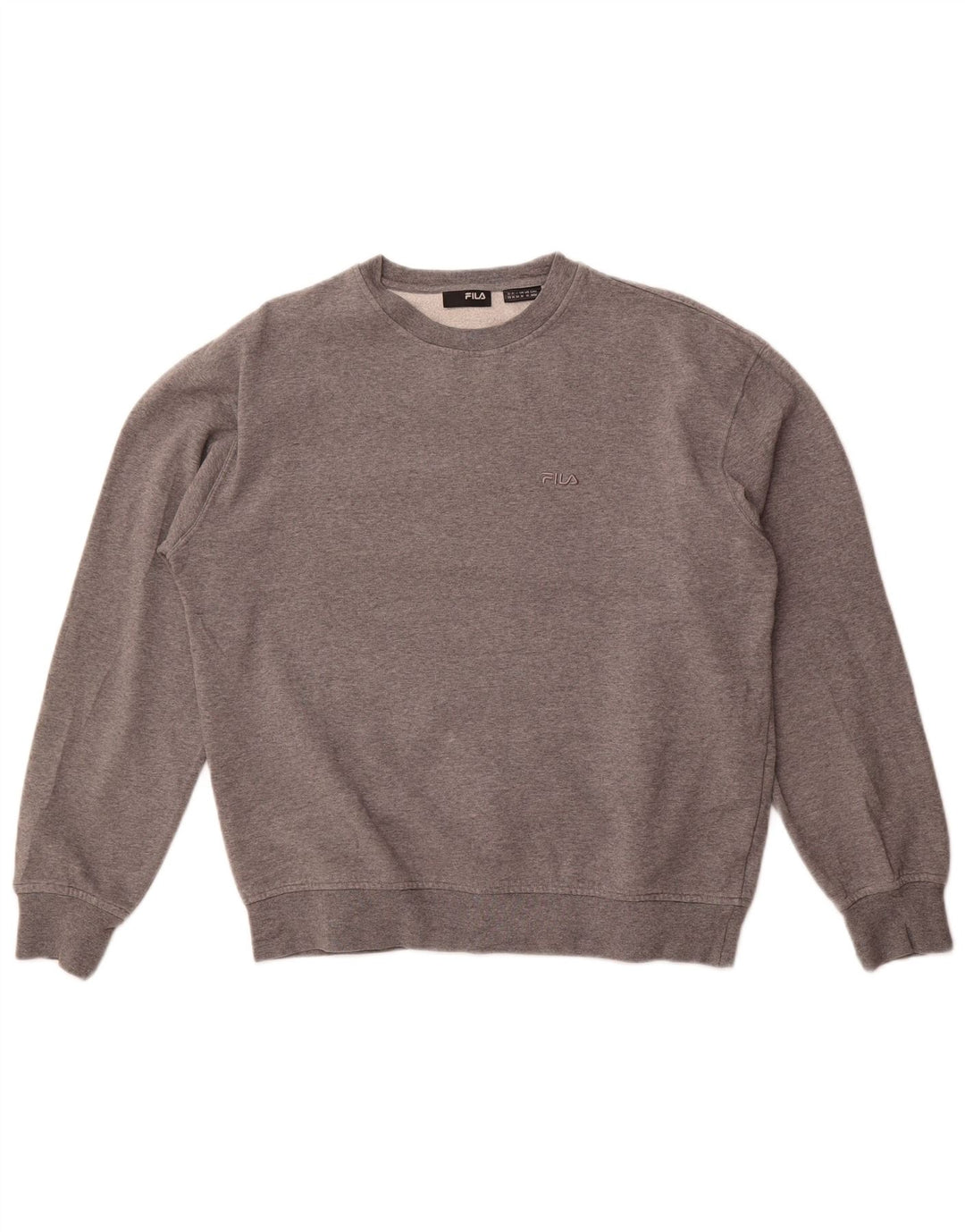 Fila Herren-Sweatshirt-Pullover aus mittelgrauer Baumwolle