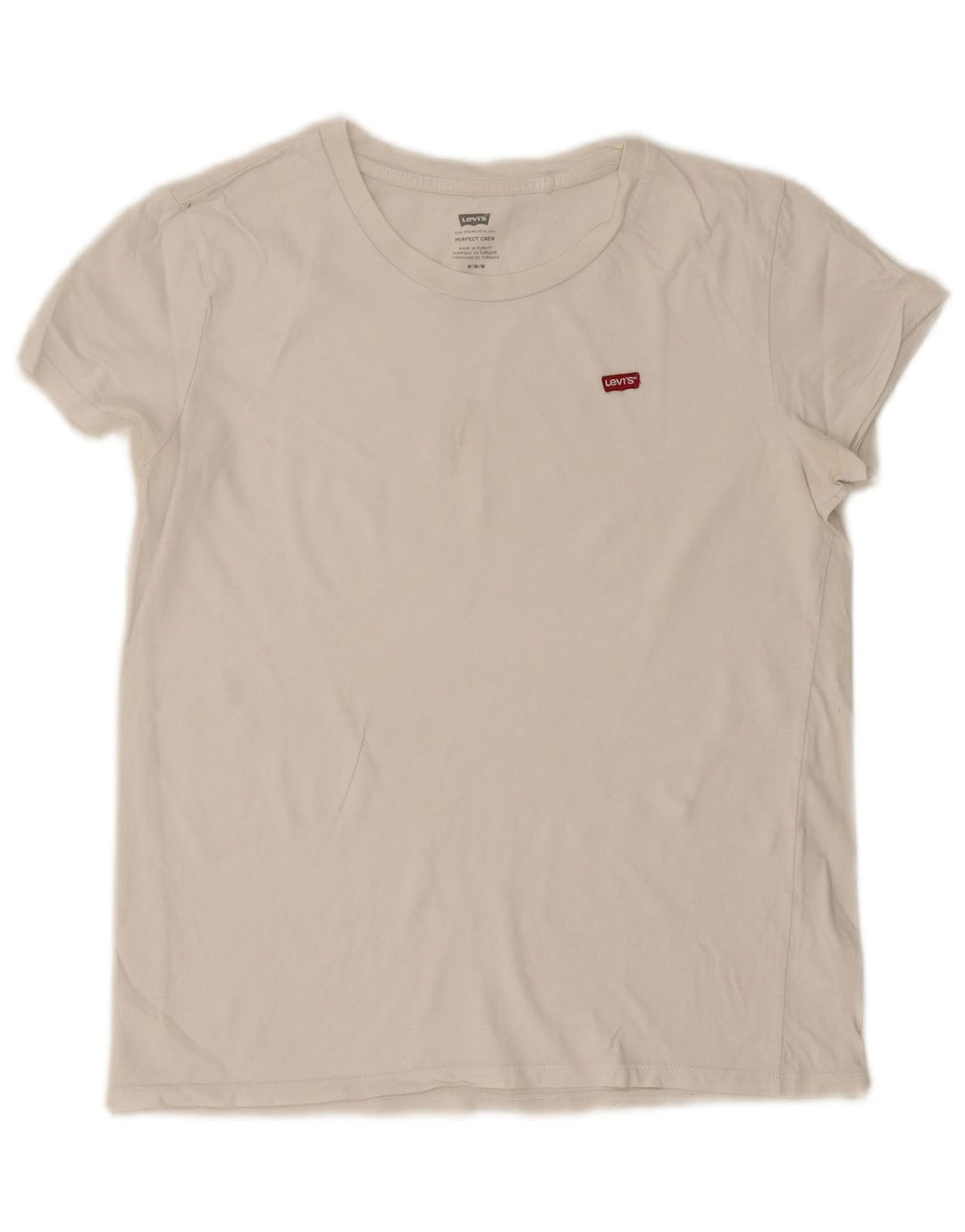 Levi's Damen T-Shirt Top UK 14 Medium Weiß