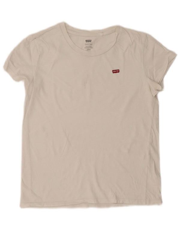 Levi's Damen T-Shirt Top UK 14 Medium Weiß