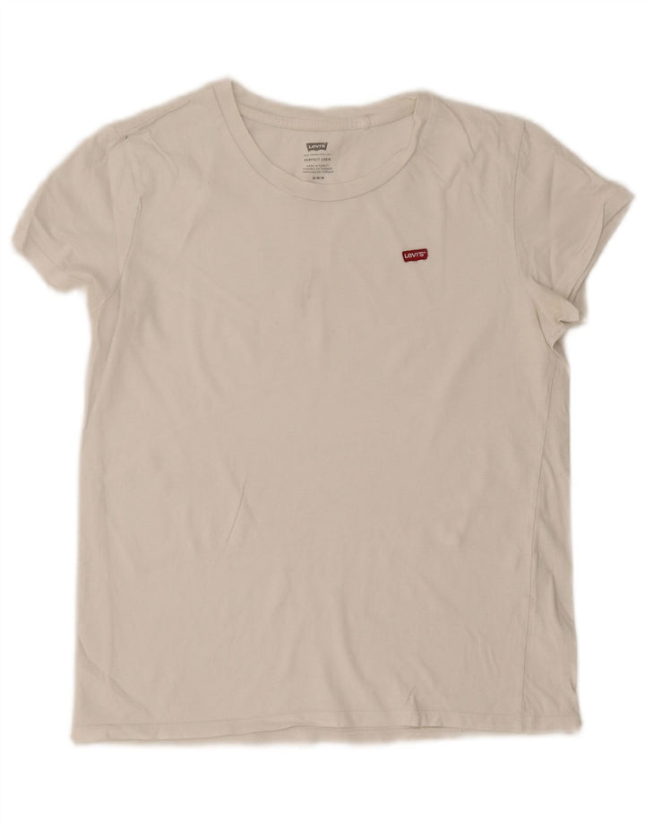 Levi's Damen T-Shirt Top UK 14 Medium Weiß