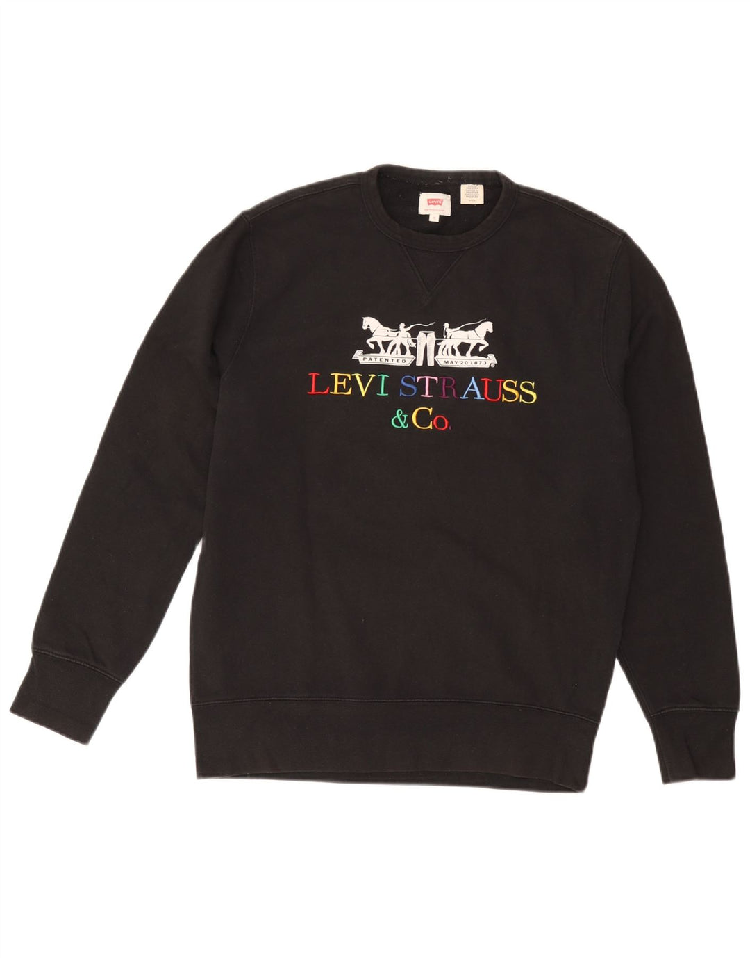 Levi's Herren-Sweatshirt mit Grafik, Größe S, schwarze Baumwolle