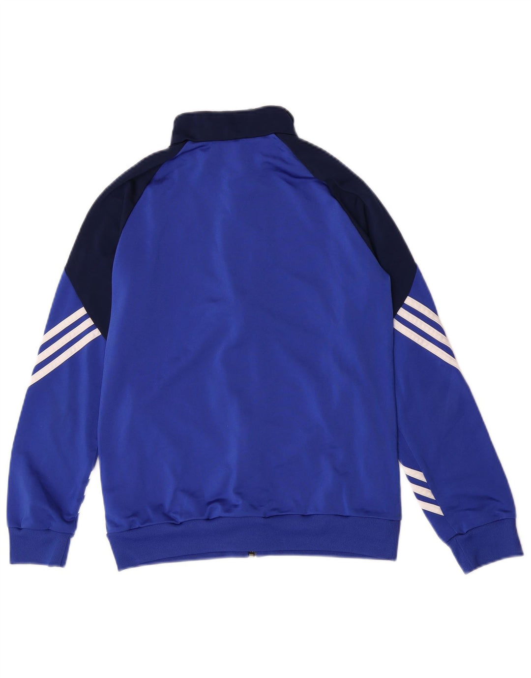 Adidas Jungen-Trainingsanzug-Top-Jacke, 13–14 Jahre, XL, blaues Farbblock-Polyester