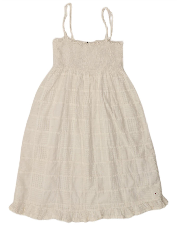 Tommy Hilfiger Damen-Sommerkleid, Größe S, weiß, kariert, Baumwolle