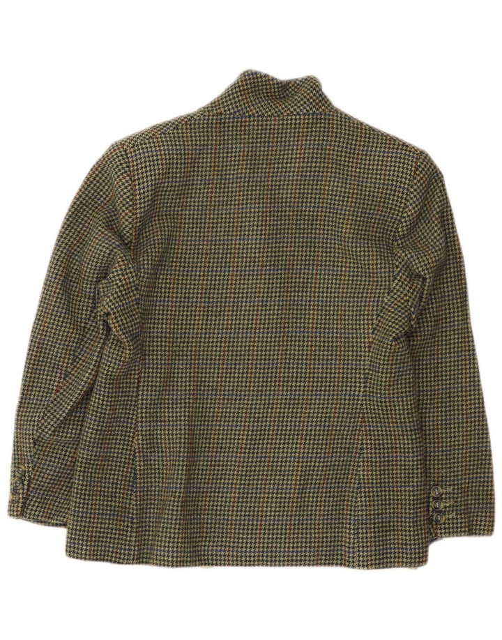 Marks & Spencer Womens Petite Blazer Jacke UK 12 Mittelgrüner Hahnentrittmuster