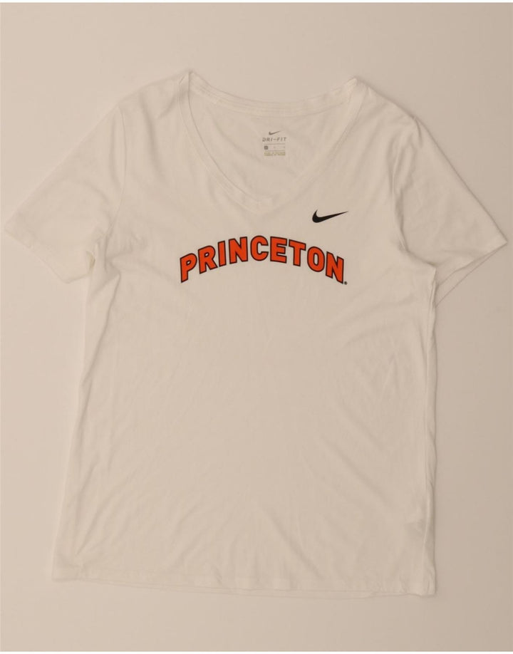 NIKE Womens Princeton Graphic T-Shirt Top UK 16 Large White Polyester Vintage Nike and Second-Hand Nike from Messina Hembry 