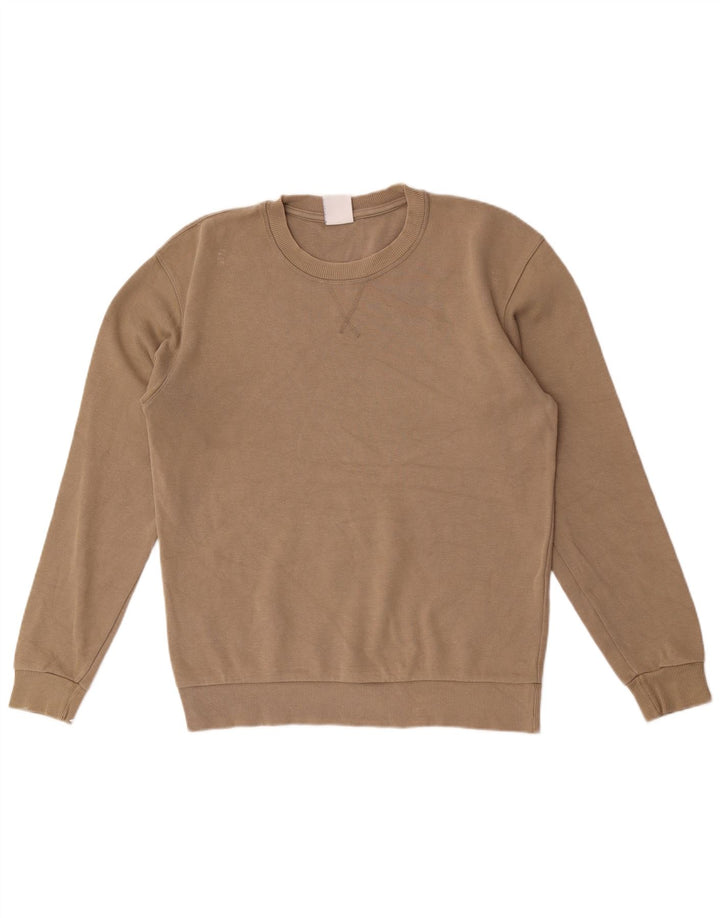 Zara Herren-Sweatshirt-Pullover, mittelbeige Baumwolle