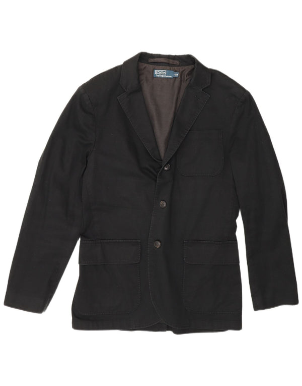 Polo Ralph Lauren Herren-Blazer mit 3 Knöpfen, UK 42, XL, schwarze Baumwolle