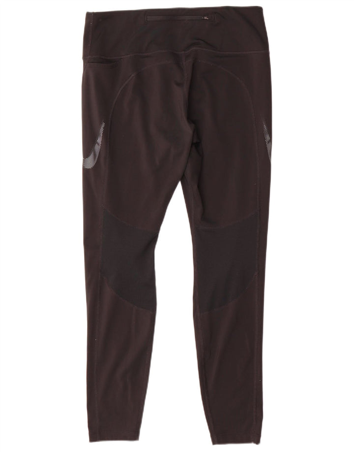 Nike Womens Graphic Leggings UK 14 Large Schwarz Polyester