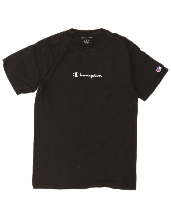 Champion Herren-T-Shirt mit Grafik, Größe S, Schwarz, Baumwolle