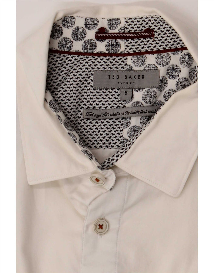 Ted Baker Herrenhemd, Größe 5 XL, weiße Baumwolle